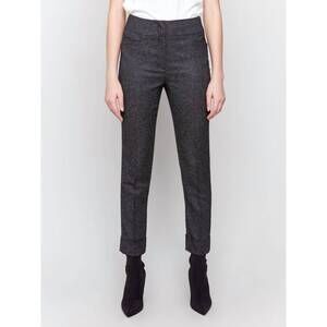 NEW CHARLIE B milan tweed pants in charcoal